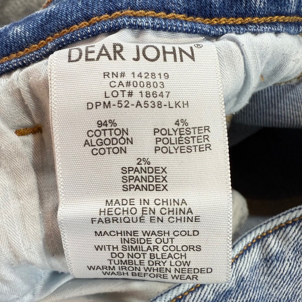 Dear John Holly Straight Leg Women's Jeans Front Seam Cuffed Size 31 High Rise - Picture 4 of 10